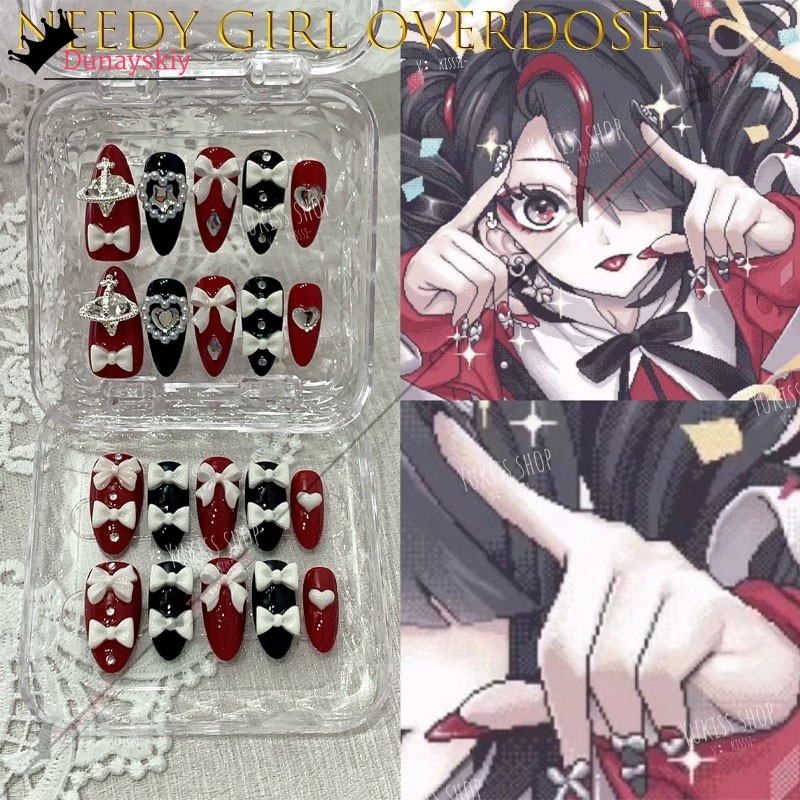 Nail Art Press On - 이누오*/니디 걸 오버도즈 지라이 케이 아메찬