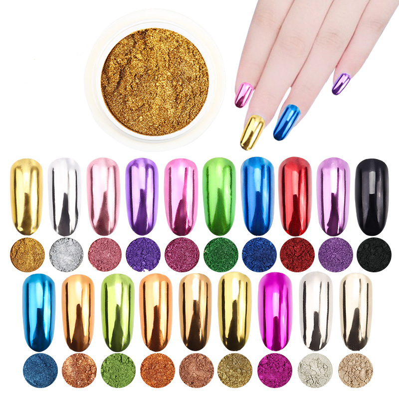 Nail Glitter Chrome - 네일 글리터 미러 파우더, 크롬 더스트