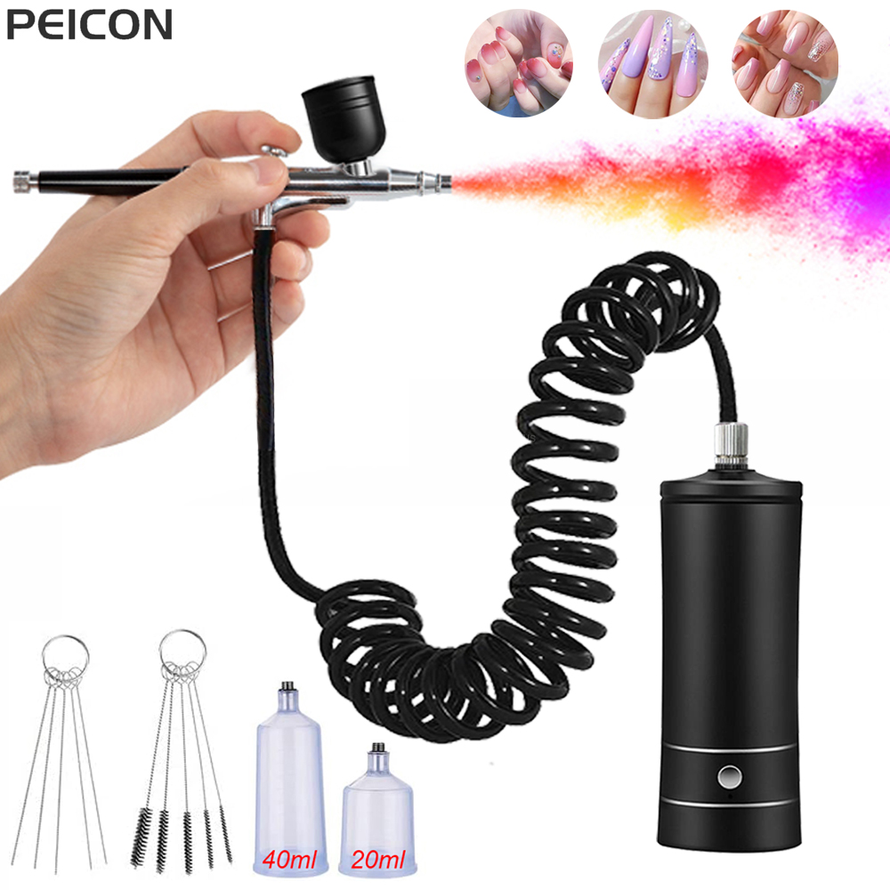 Nail Fan Brush - 압축기가있는 에어 브러시 네일 손톱 용