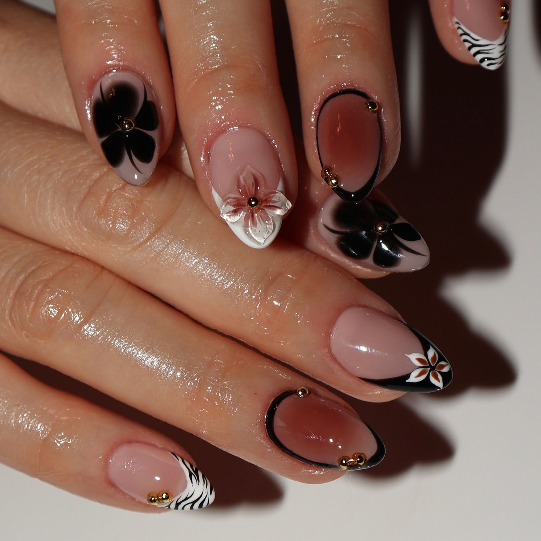 24개 꽃무늬 인조 손톱 브라운 레오파드 프린트 프레스 - Nail Art Leopard 리뷰 및 가격