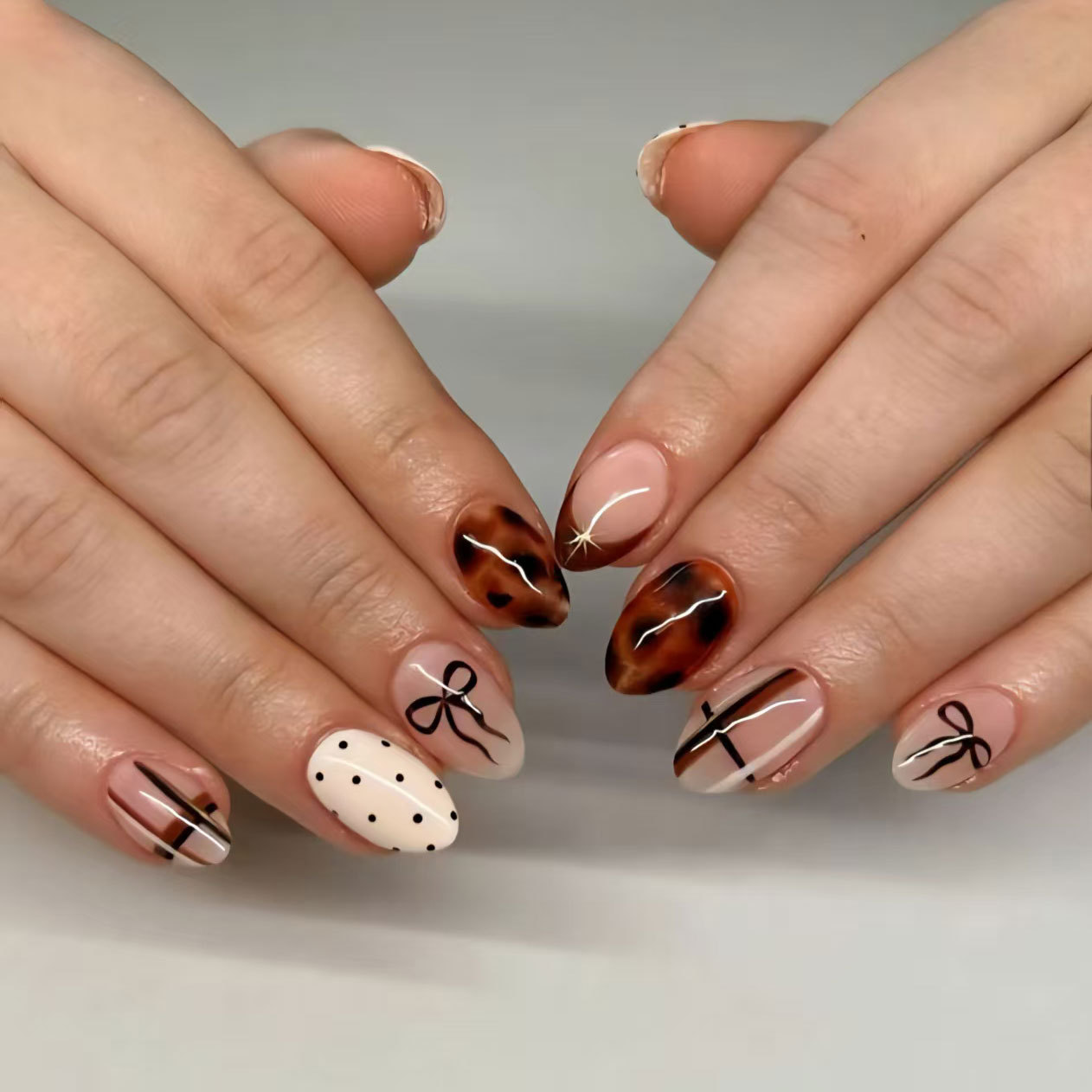 24개 꽃무늬 인조 손톱 브라운 레오파드 프린트 프레스 - Nail Art Leopard 리뷰 및 가격