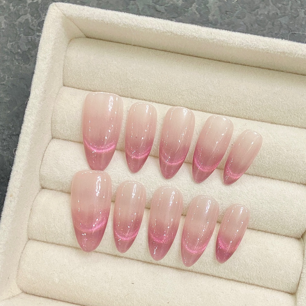 수제 아몬드 프레스 손톱, 인조 아크릴 네일 팁, 아트 - Nail Art Press On 리뷰 및 가격