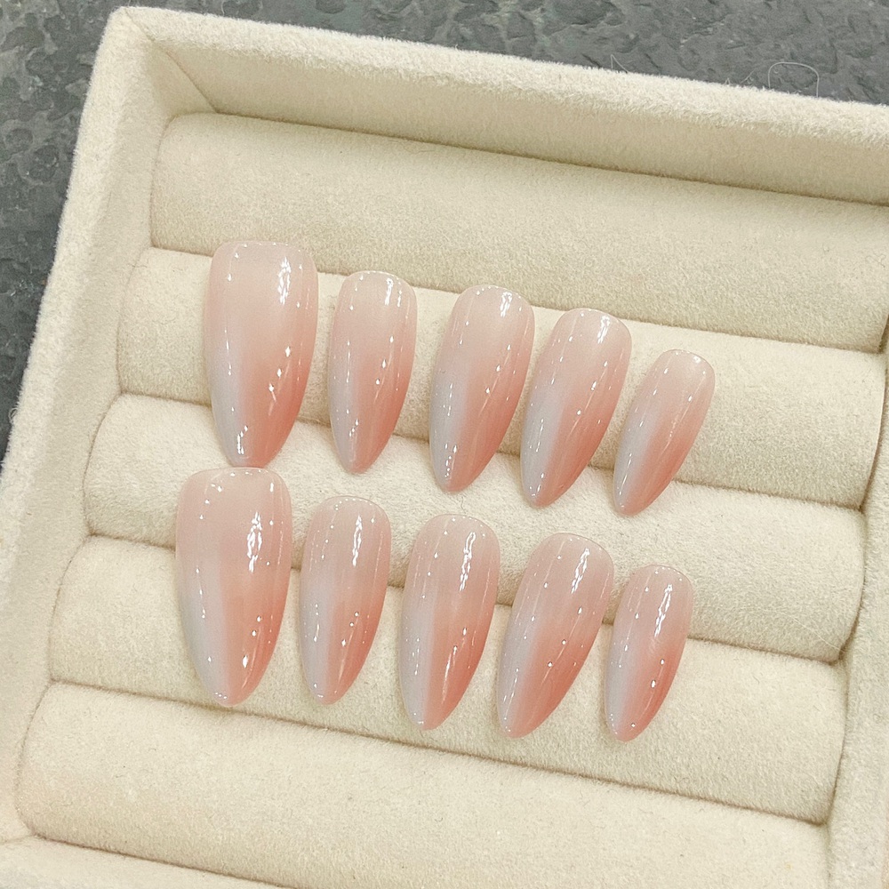 수제 아몬드 프레스 손톱, 인조 아크릴 네일 팁, 아트 - Nail Art Press On 리뷰 및 가격