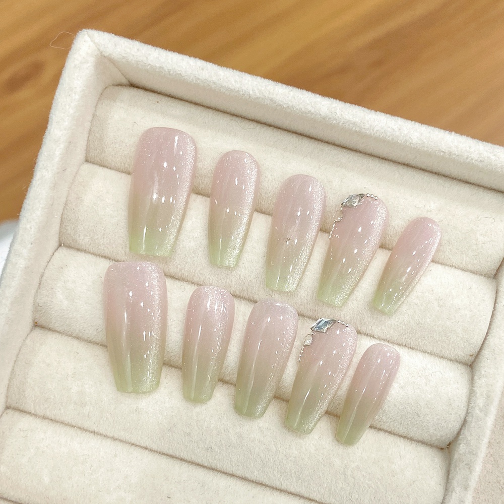 수제 아몬드 프레스 손톱, 인조 아크릴 네일 팁, 아트 - Nail Art Press On 리뷰 및 가격
