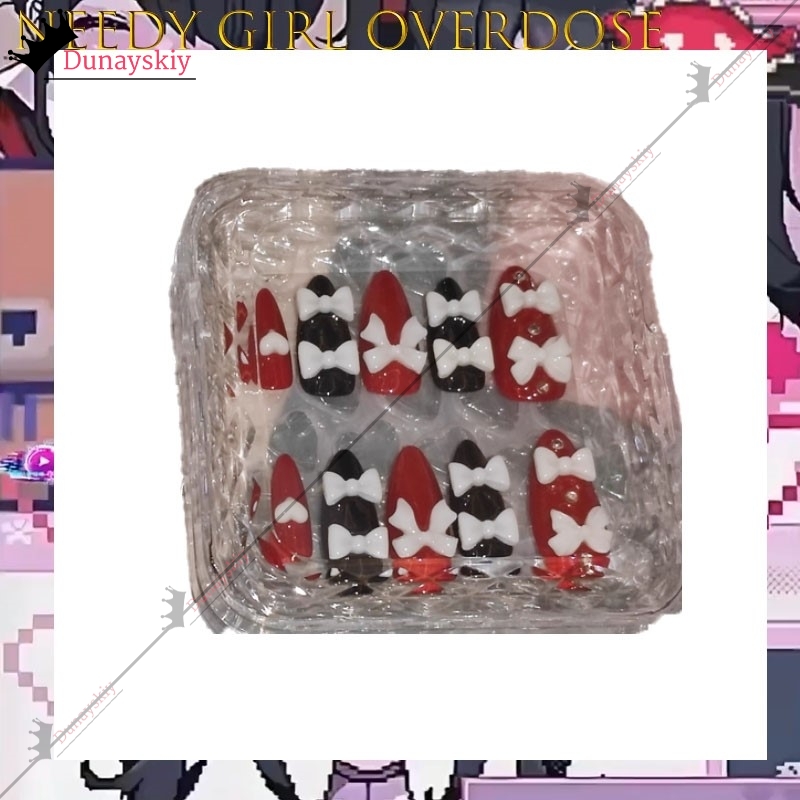 이누오*/니디 걸 오버도즈 지라이 케이 아메찬 Y2K  - Nail Art Press On 리뷰 및 가격