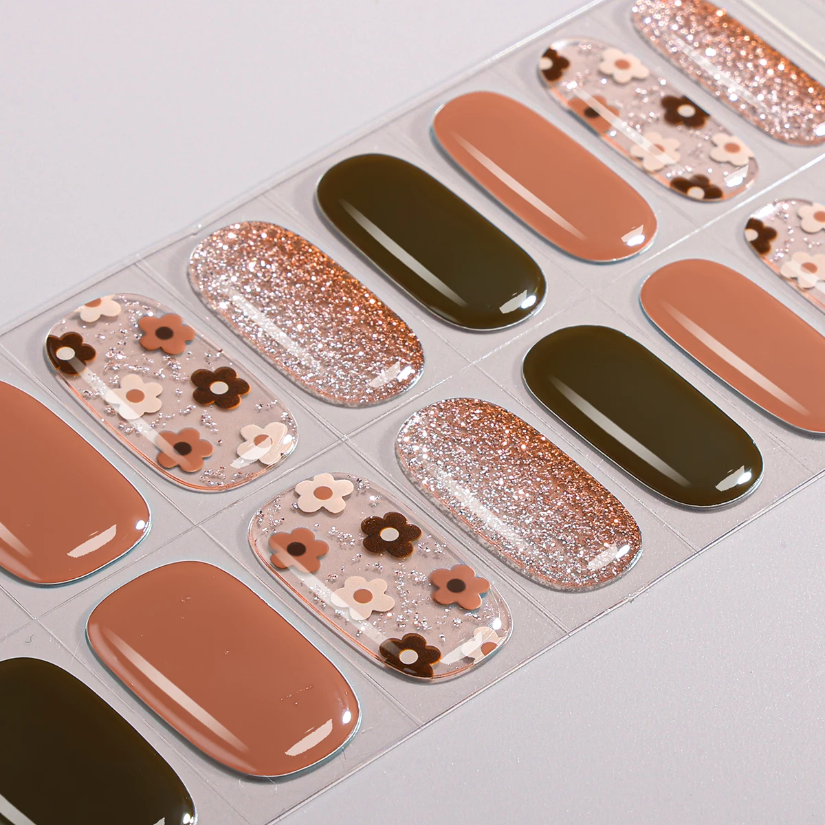 16팁 프렌치 세미 큐어드 젤 네일 스트립 레오파드 프 - Nail Art Leopard 리뷰 및 가격