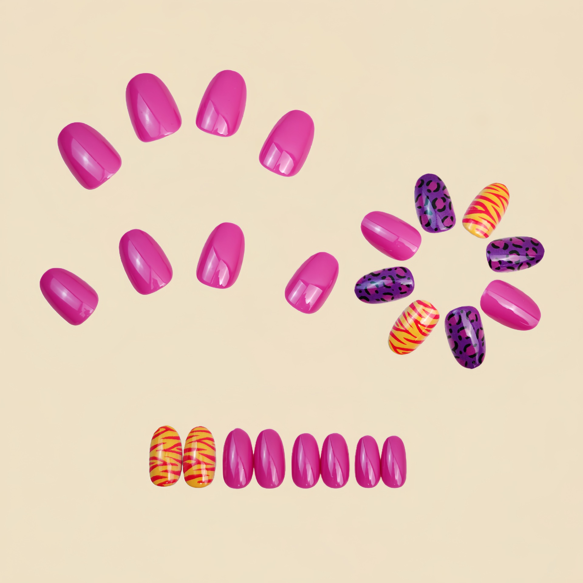 여성 소녀들을 위한 짧고 긴 가짜 손톱 패션 레오파드  - Nail Art Leopard 리뷰 및 가격