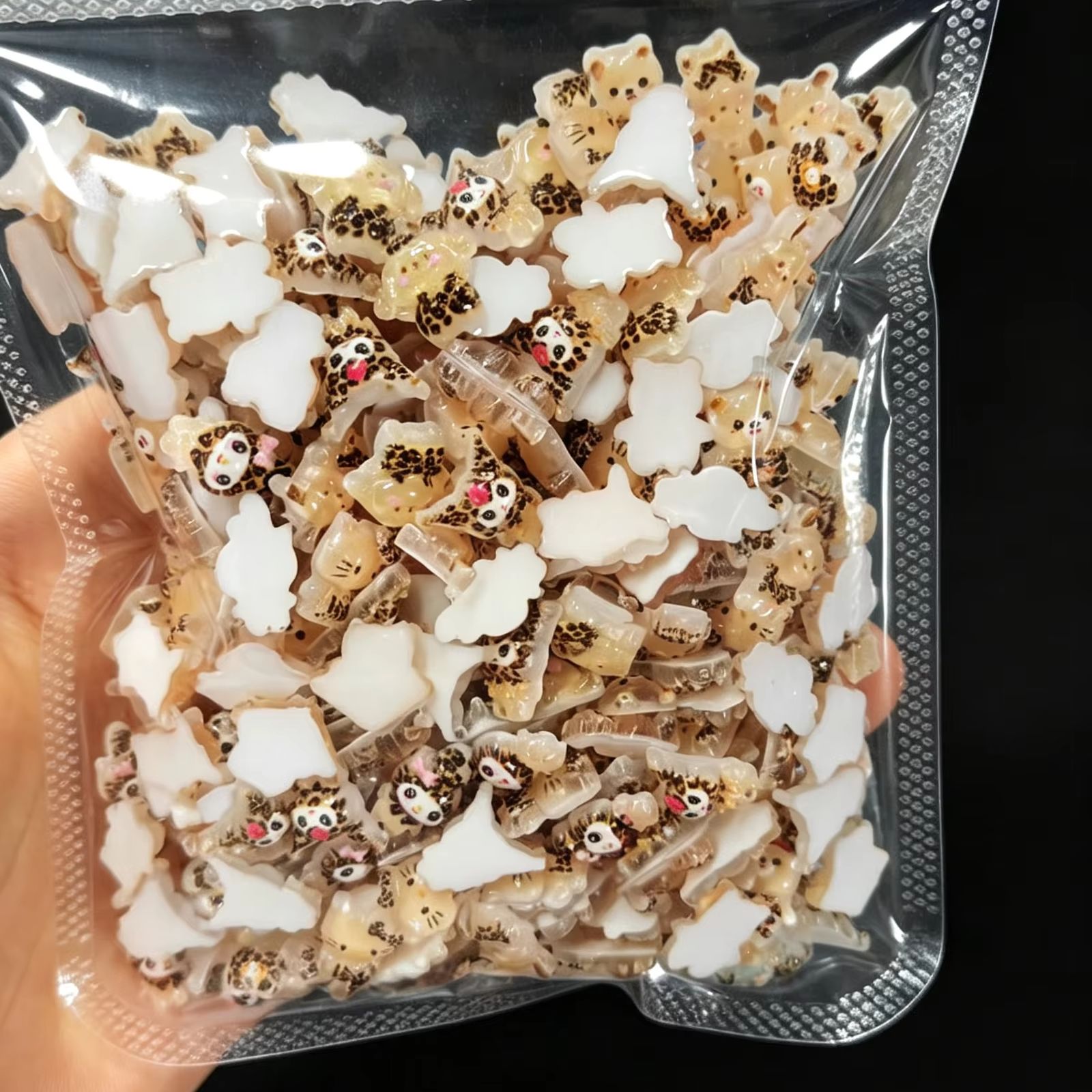 100g/봉지 레오파드 프린트 카툰 레진 네일 참 믹스 - Nail Art Leopard 리뷰 및 가격