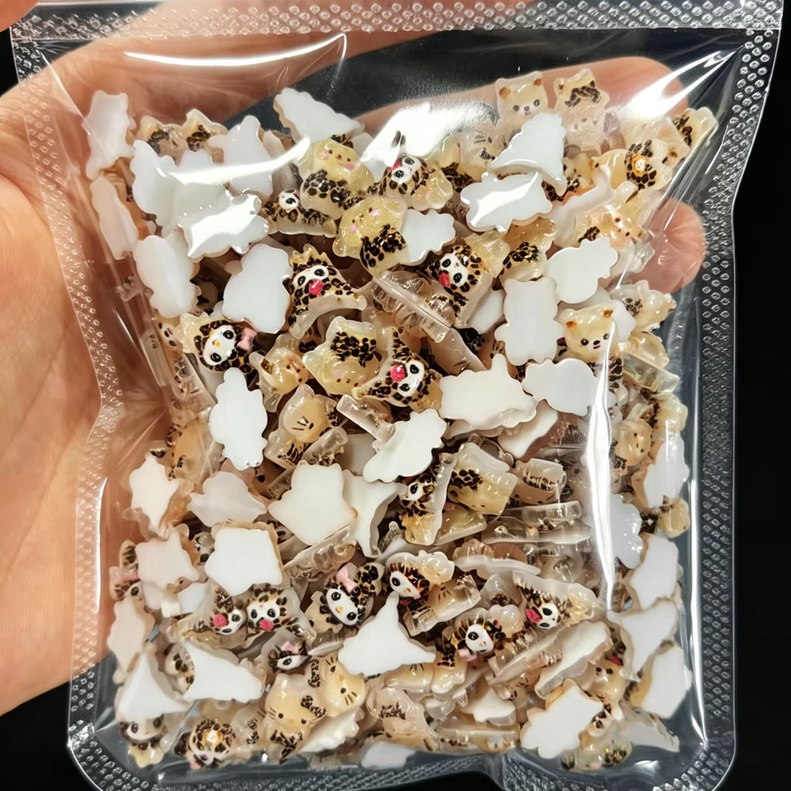100g/봉지 레오파드 프린트 카툰 레진 네일 참 믹스 - Nail Art Leopard 리뷰 및 가격