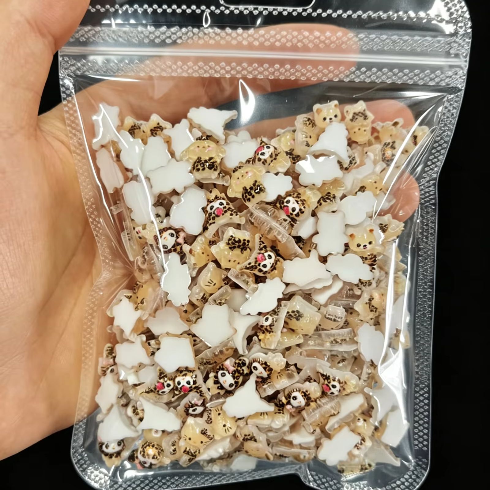 100g/봉지 레오파드 프린트 카툰 레진 네일 참 믹스 - Nail Art Leopard 리뷰 및 가격