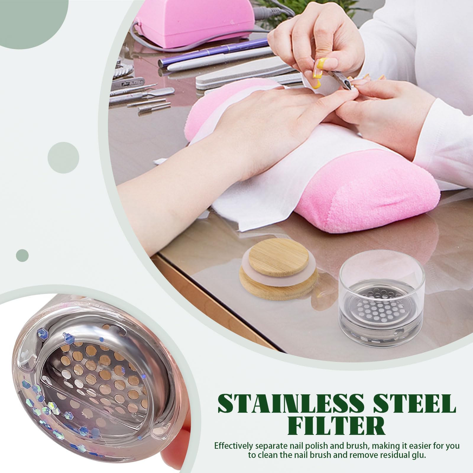 네일 아트 브러쉬 세척 컵 네일 브러쉬 클리너 뚜껑 있 - Nail Fan Brush 리뷰 및 가격