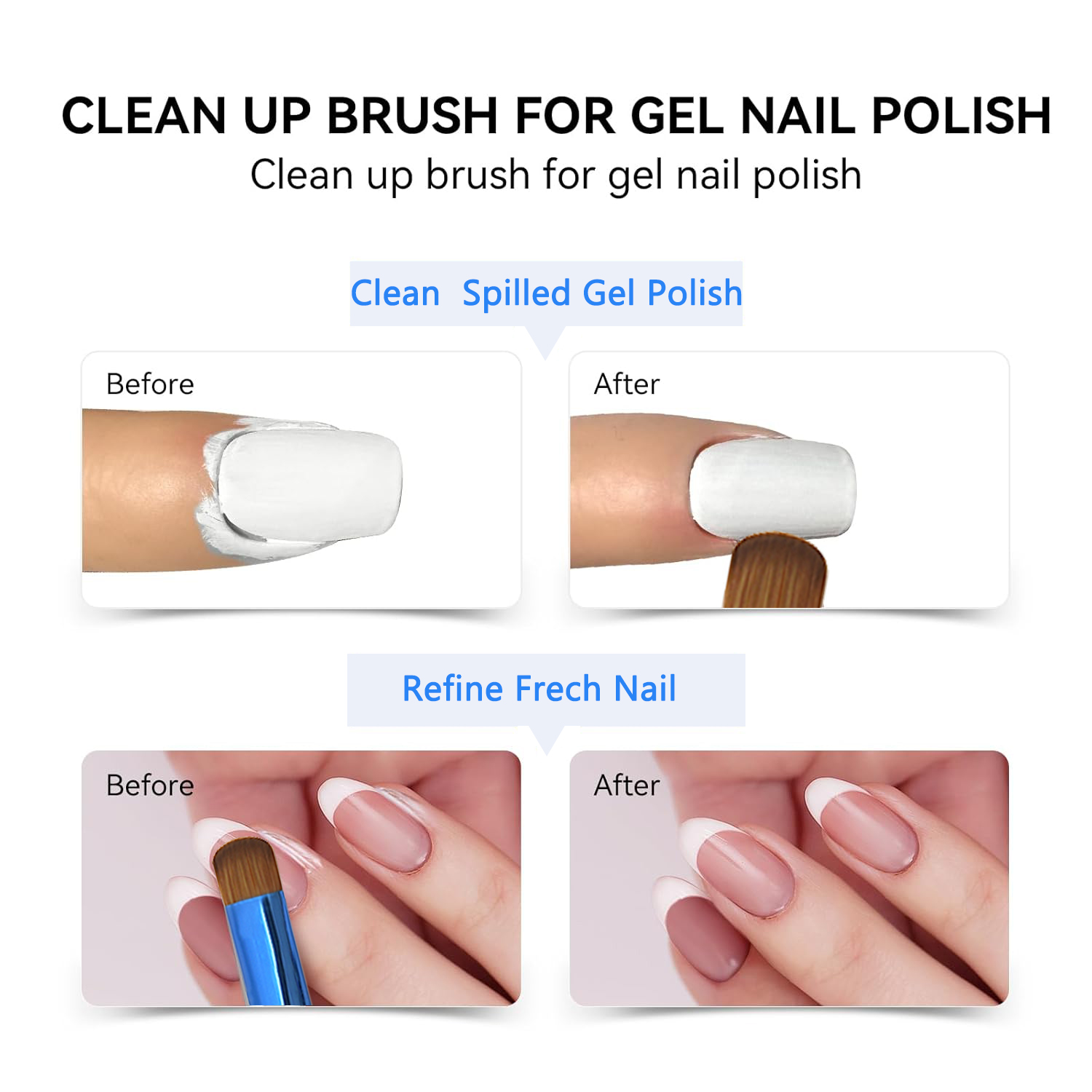 콜린스키 프렌치 네일 아트 브러쉬 아크릴 드로잉 라인스 - Nail Fan Brush 리뷰 및 가격