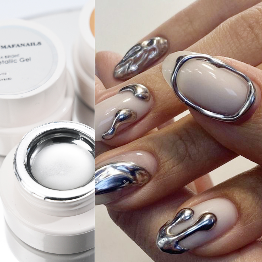 5ml 실버 골드 메탈릭 젤 네일 폴리쉬 크롬 3D 메 - Nail Glitter Chrome 리뷰 및 가격