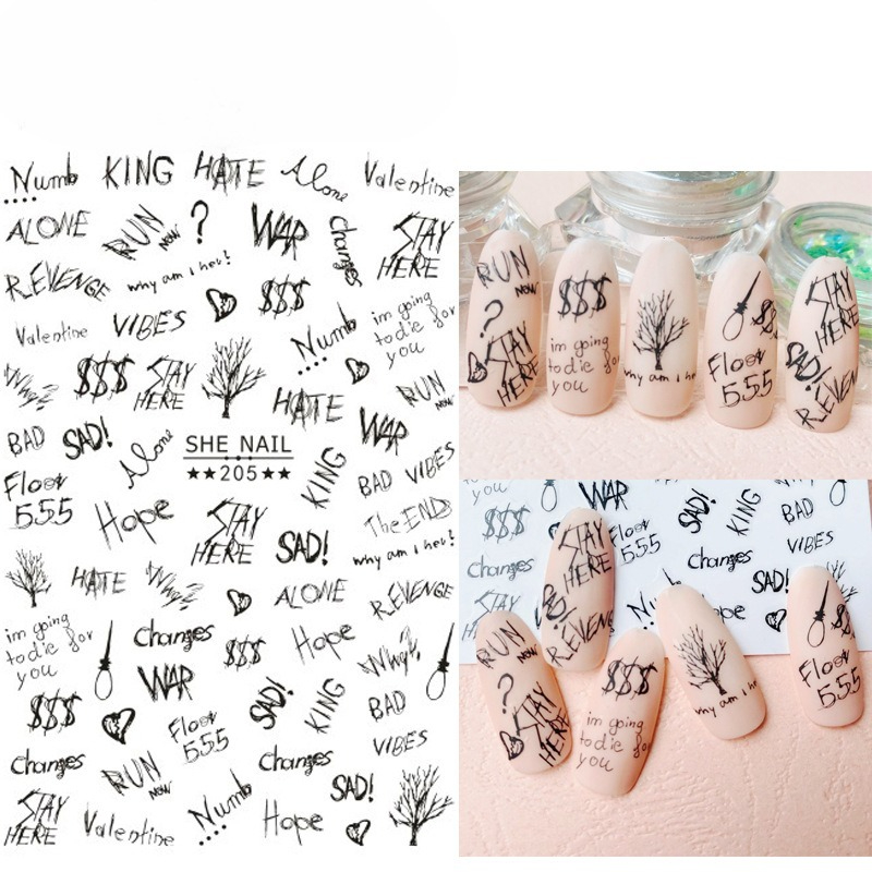 1pcs 영어 알파벳 문자 발렌타인 데이 하트 기하학  - Nail Art Valentines Day 리뷰 및 가격