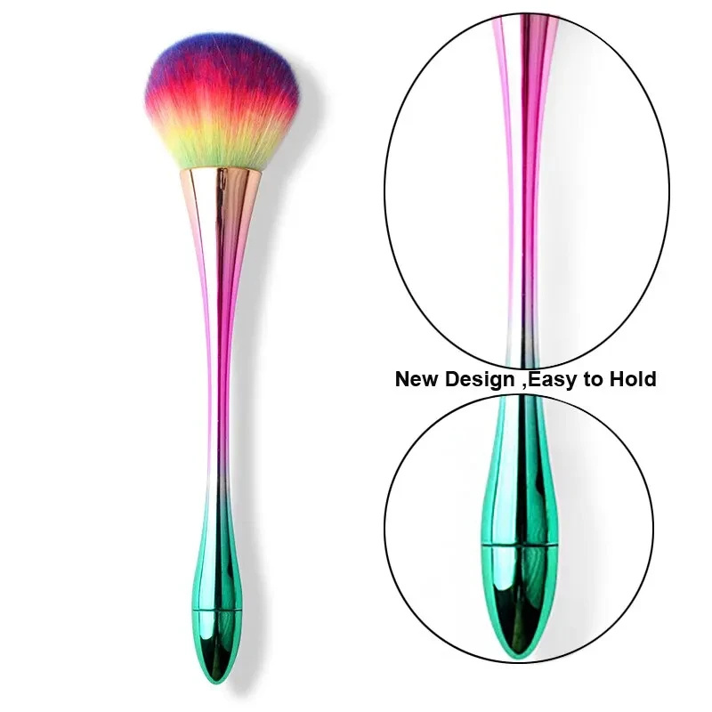 전문 네일 아트 브러쉬 로즈 골드 파우더 더스트 클리너 - Nail Fan Brush 리뷰 및 가격