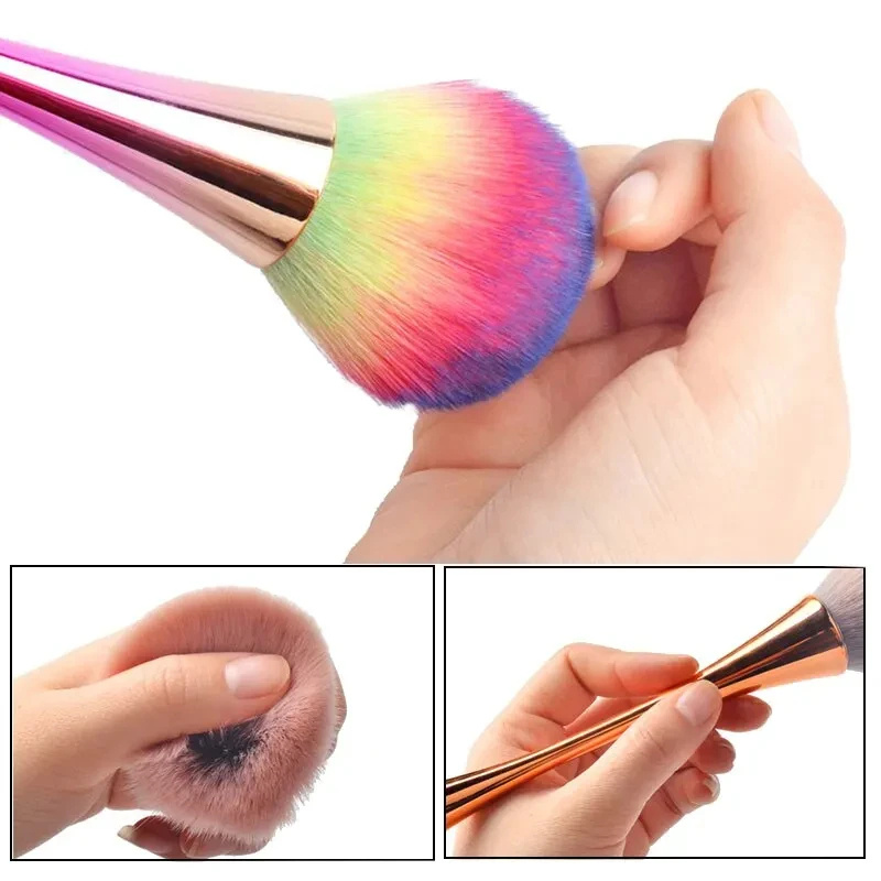 전문 네일 아트 브러쉬 로즈 골드 파우더 더스트 클리너 - Nail Fan Brush 리뷰 및 가격