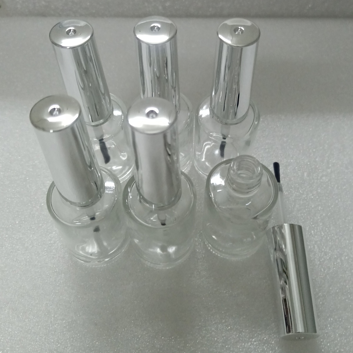 13ml 6개입 투명 유리 네일 폴리쉬 병, 브러쉬와  - Nail Fan Brush 리뷰 및 가격