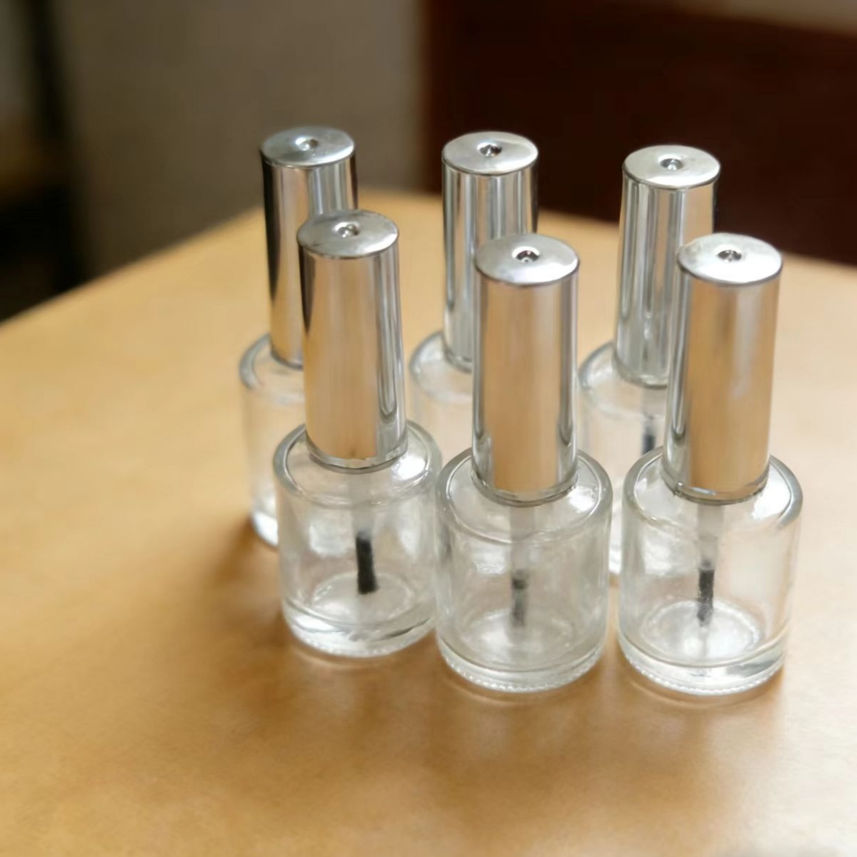 13ml 6개입 투명 유리 네일 폴리쉬 병, 브러쉬와  - Nail Fan Brush 리뷰 및 가격
