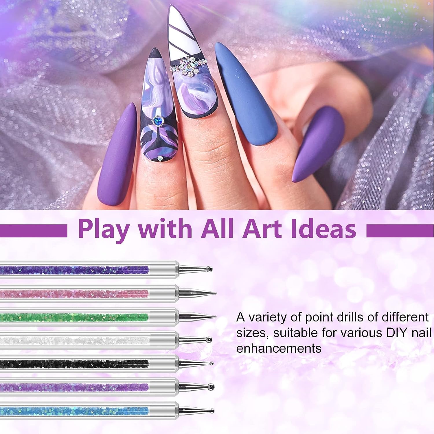 6/31Pcs 네일 아트 브러쉬 디자인 팁 그림 그리기 - Nail Fan Brush 리뷰 및 가격