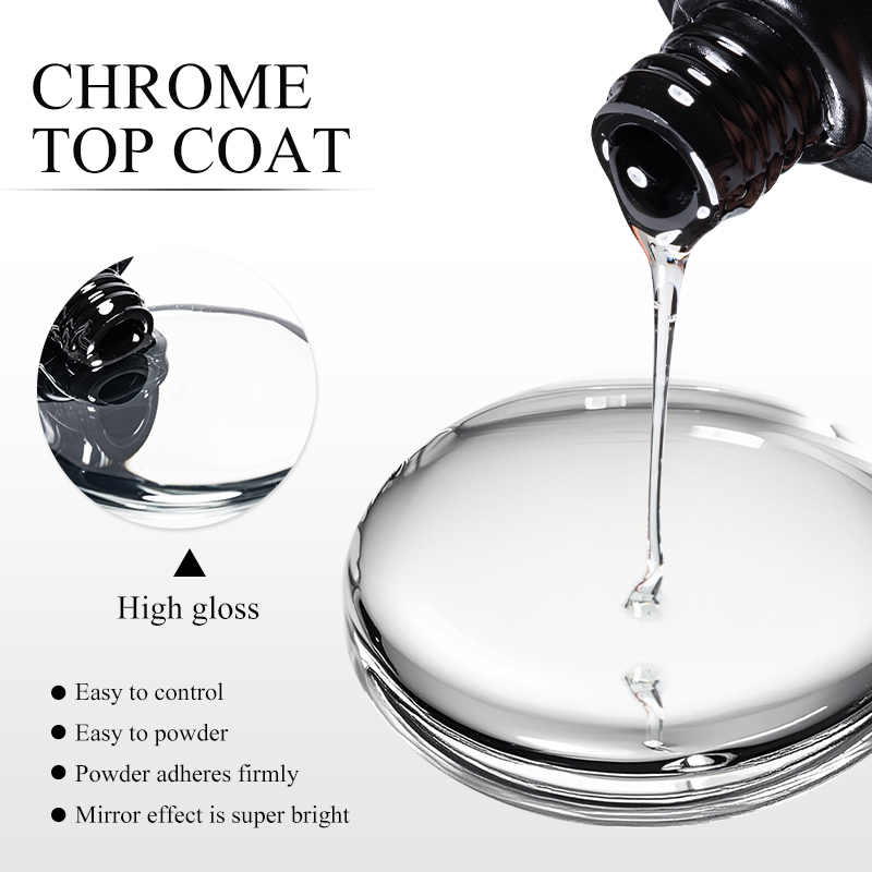 7ML 크롬 탑 코트, 미러 메탈 글리터 파우더, 쏙  - Nail Glitter Chrome 리뷰 및 가격
