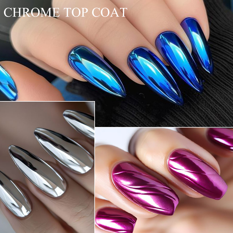 7ML 크롬 탑 코트, 미러 메탈 글리터 파우더, 쏙  - Nail Glitter Chrome 리뷰 및 가격